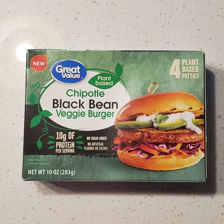 photo of Great Value  Chipotle Black Beans Veggie Burguers shared by @matko on  06 Feb 2022 - review