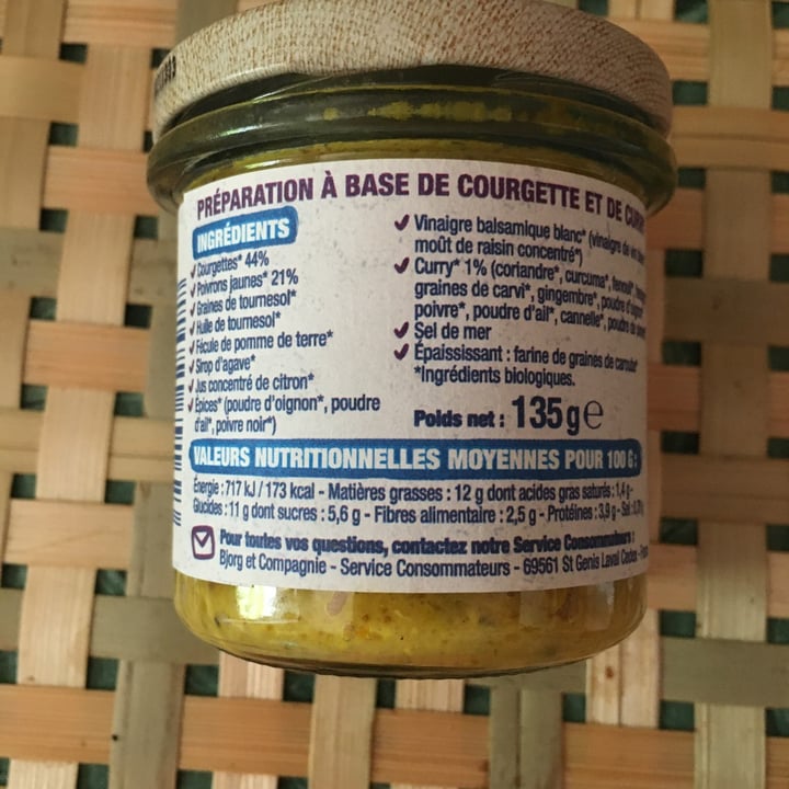 photo of Bjorg L'Apéro Bio Courgette Curry shared by @claire66 on  23 Aug 2022 - review