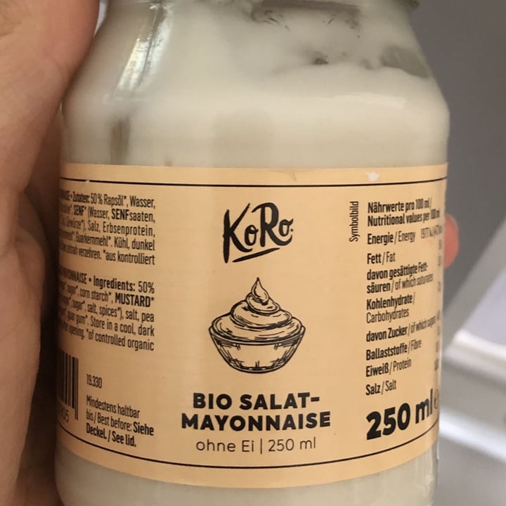 photo of Koro Bio salat-mayonnaise shared by @eleonorac23 on  27 Nov 2021 - review