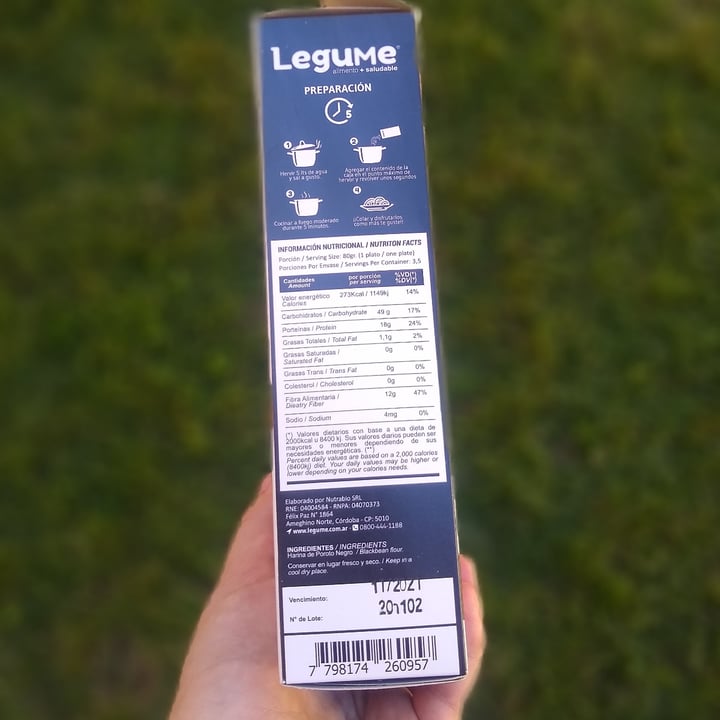 review photo of Legume Pasta De Porotos Negros shared by @vegan-vale on 11 Jan 2021 - review