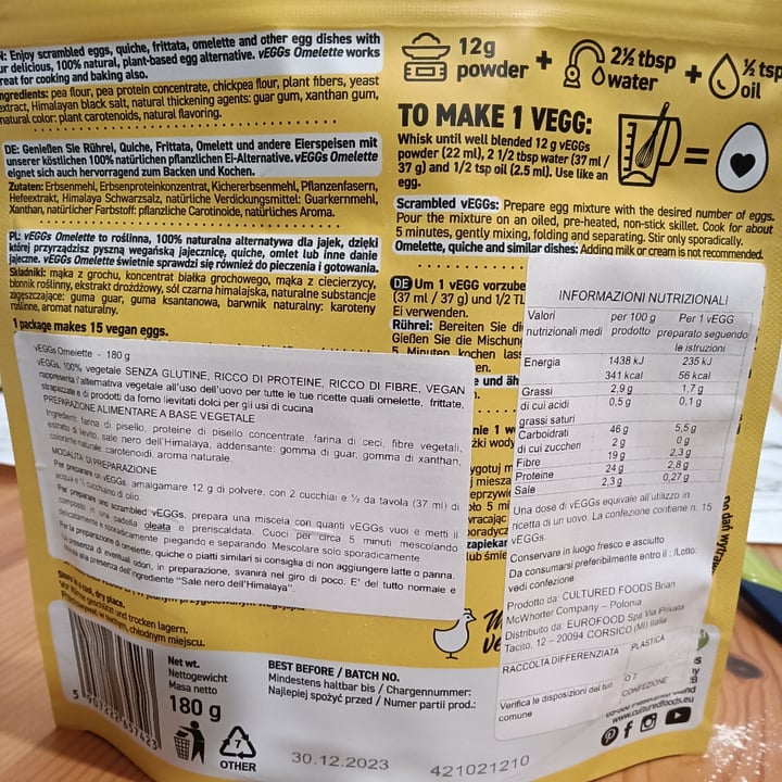 review photo of Cultured Foods Vegan Egg Alternative For Omelette, Scramble, Cooking, Baking shared by @marcommont on 02 Oct 2022 - review