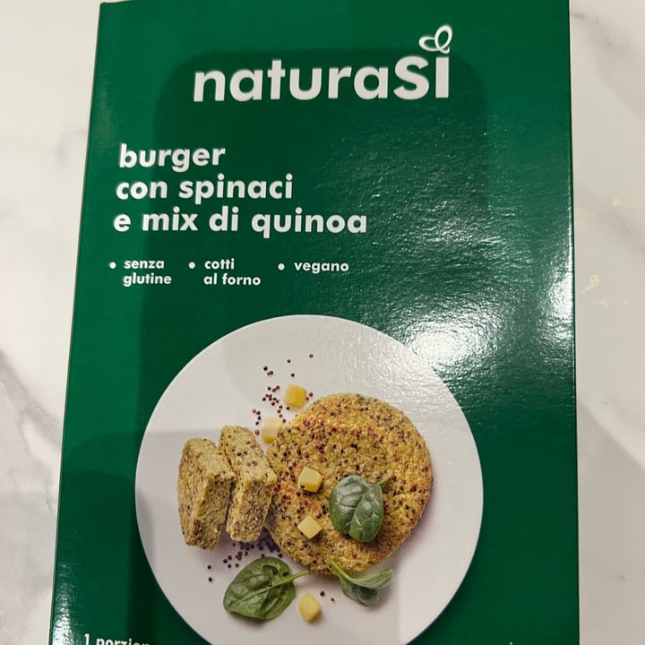 photo of Natura Sì burger con spinaci e mix di quinoa shared by @indigin on  10 Nov 2022 - review