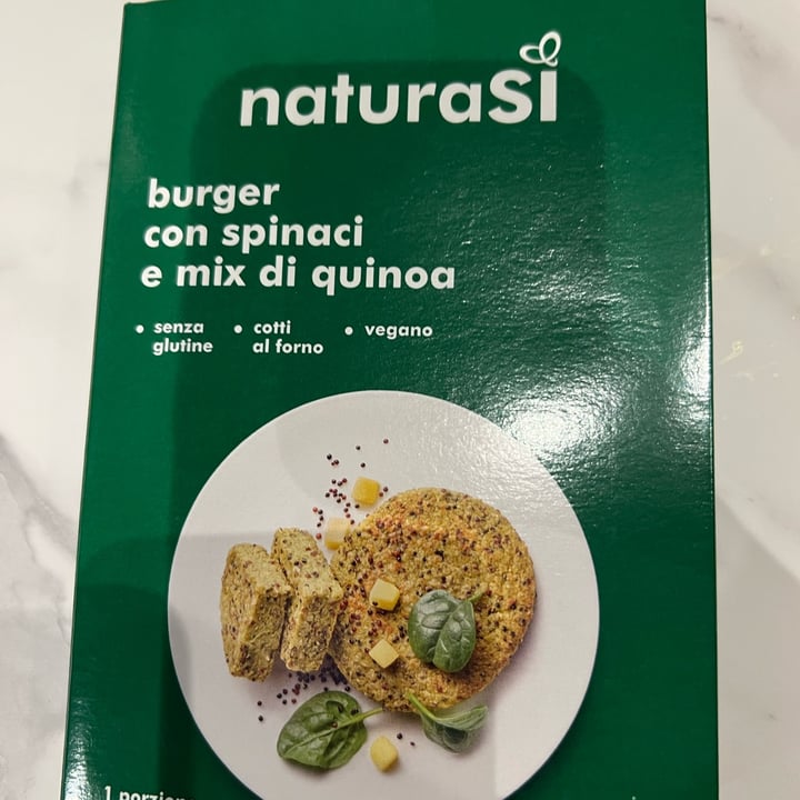 review photo of Natura Sì burger con spinaci e mix di quinoa shared by @indigin on 10 Nov 2022 - review