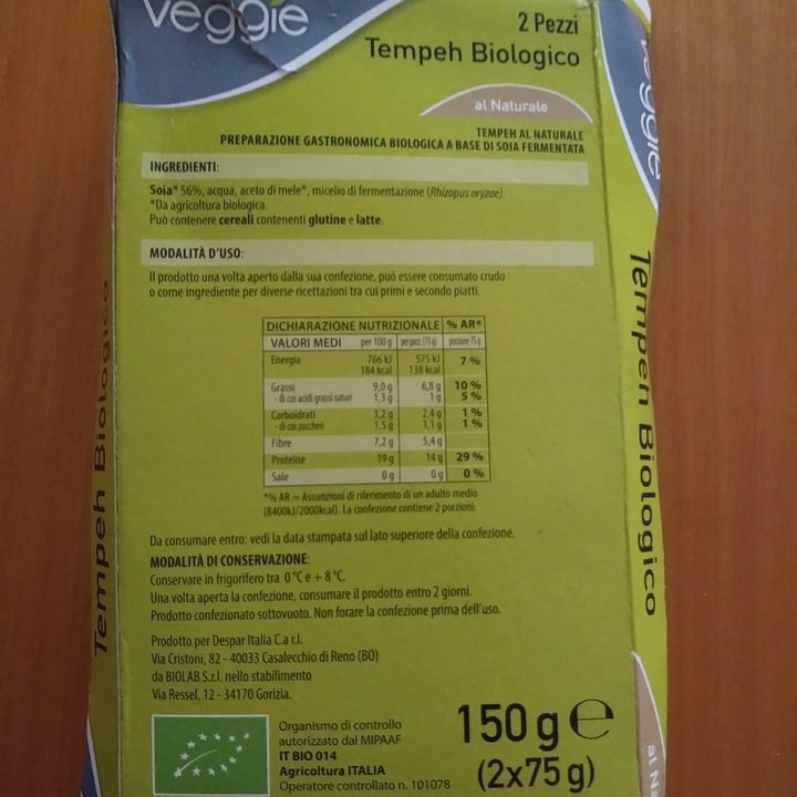photo of Despar Veggie Tempeh Bio shared by @perlalily on  05 Jun 2022 - review