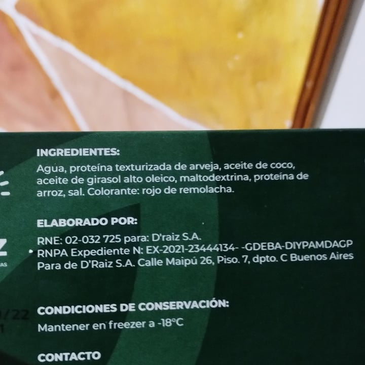 photo of De raiz Plant Burger shared by @nazarenamorello on  20 Sep 2022 - review