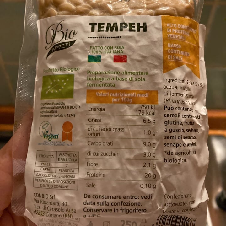photo of Bio Appetì Tempeh shared by @falbalena on  31 May 2022 - review
