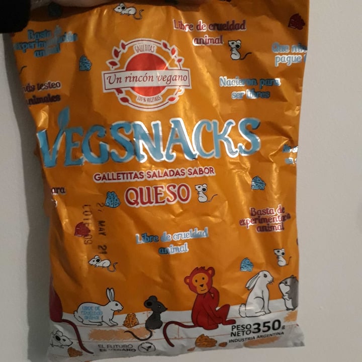 review photo of Un Rincón Vegano Vegsnacks Galletas Saladas sabor Queso shared by @juliatallac on 12 Jan 2021 - review