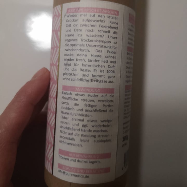review photo of Puremetics Trockenshampoo shared by @trejul on 17 Mar 2022 - review