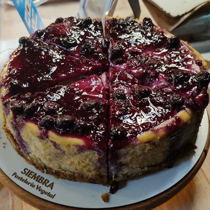 photo of siembra pasteleria vegetal Cheesecake De Frutos Del Bosque shared by @leeoalva on  08 Jun 2022 - review