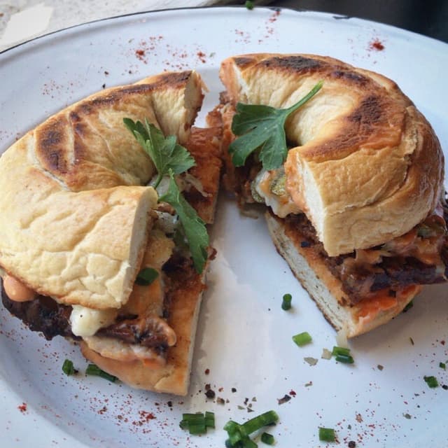 Photo of the dish “Rueben(Esque) Bagel”