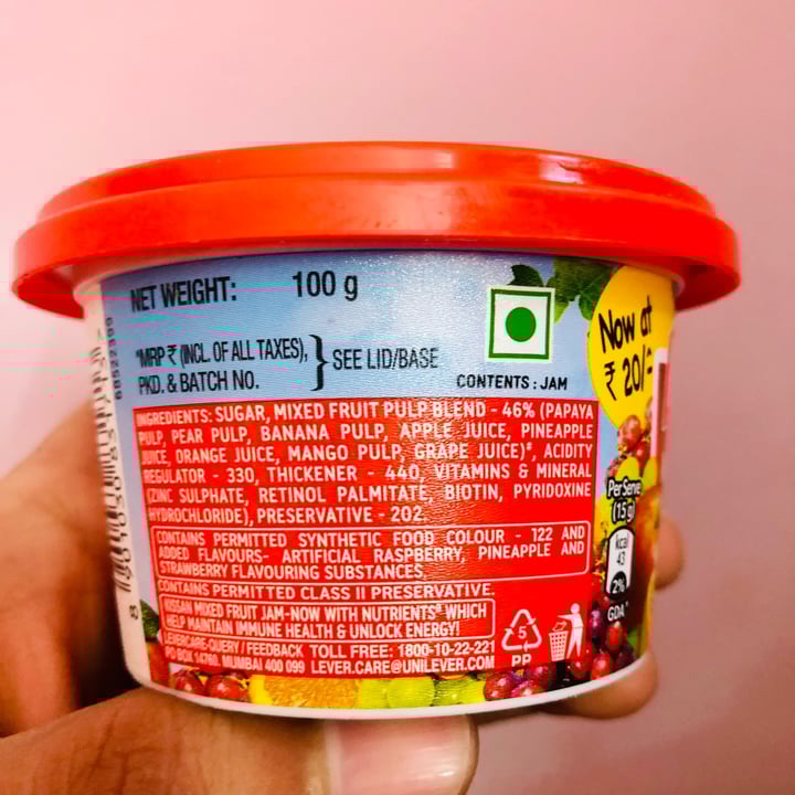 review photo of Kissan Mixed Fruit Jam shared by @vegankaran on 10 Feb 2022 - review