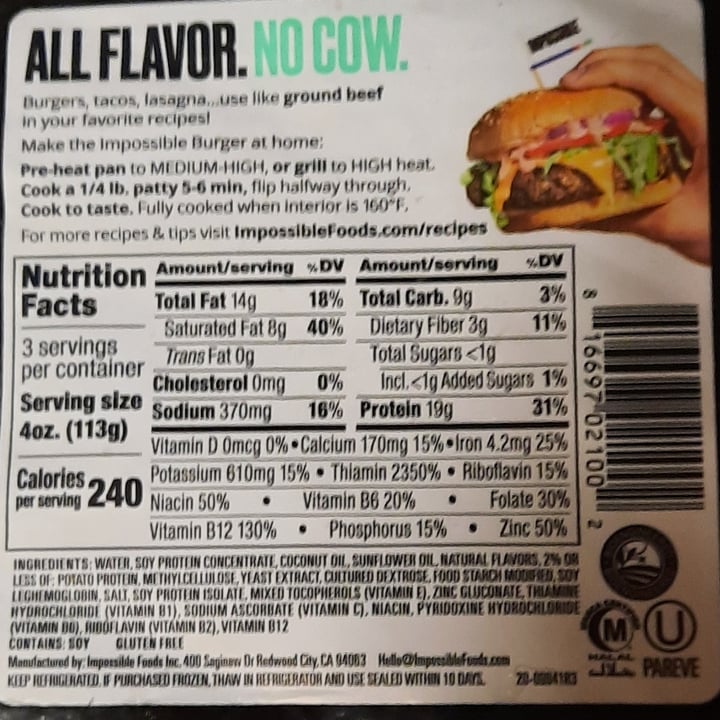 photo of Impossible Foods Impossible Homestyle Meatballs shared by @d0ubledog5 on  25 Apr 2022 - review