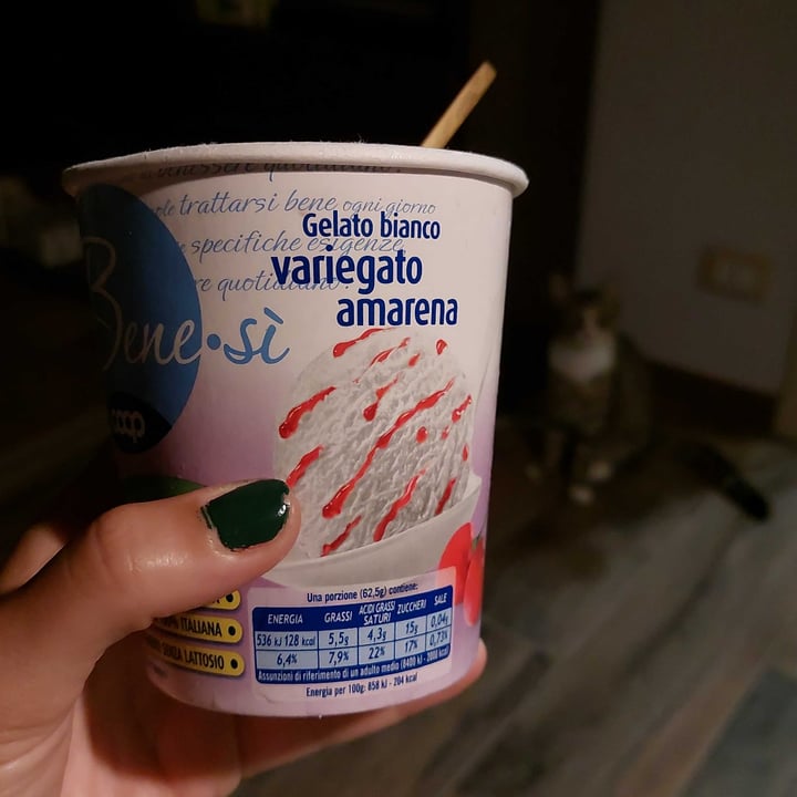 photo of Bene.Si coop Gelato bianco variegato  amarena shared by @cheti on  19 Jun 2022 - review