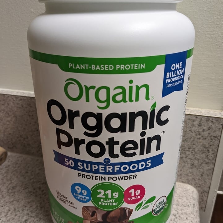 photo of Orgain Creamy Chocolate Fudge Organic Protein Plant Based Protein Powder shared by @vjgan on  30 Sep 2022 - review