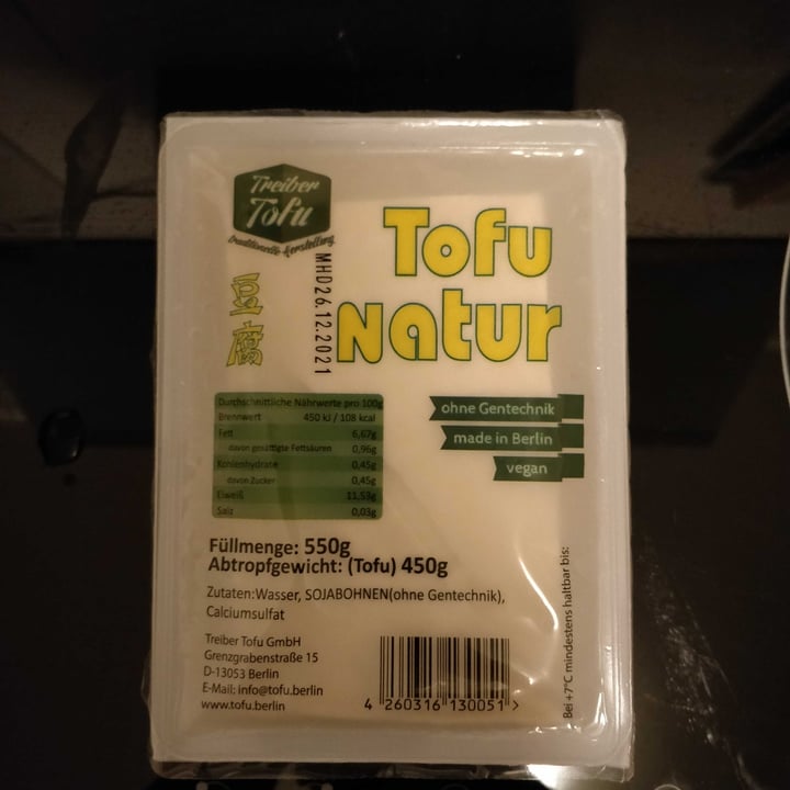 photo of Treiber tofu Tofu Natur shared by @koguz on  16 Nov 2021 - review