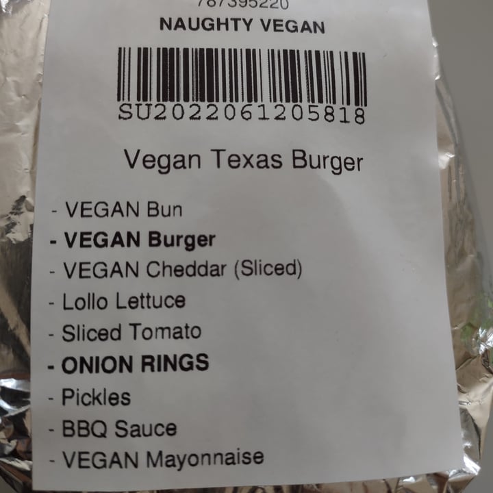 photo of Naughty Vegan Vegan Texas Burger shared by @paxvobus on  12 Jun 2022 - review