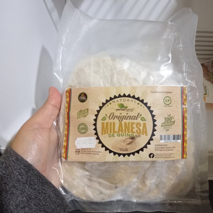 review photo of Yerbabuena Milanesa De Quinoa shared by @viviendovegano on 14 Dec 2021 - review
