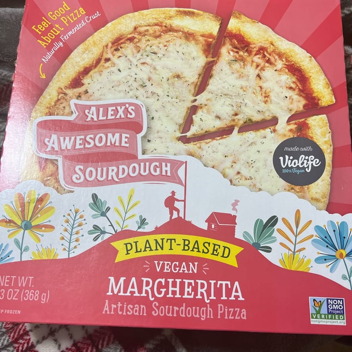 photo of Alex's Awesome Sourdough  Alex's Awesome Sourdough Pizza Vegan Margherita shared by @chubbyvegan41 on  03 Feb 2022 - review