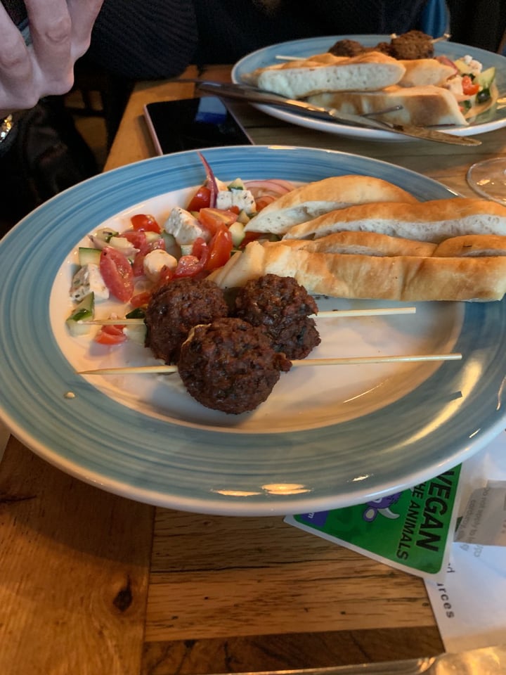 review photo of Ruddy Duck Brewery & Grill Impossible kabobs shared by @veganathlete2 on 23 Feb 2019 - review
