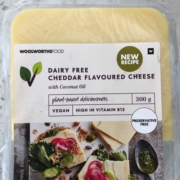 photo of Woolworths Food Dairy Free Cheddar Cheese New Recipe shared by @tenderstem on  27 Jun 2021 - review