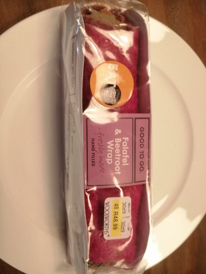 photo of Woolworths Food Falafel and Beetroot Wrap shared by @cholland on  08 Dec 2019 - review