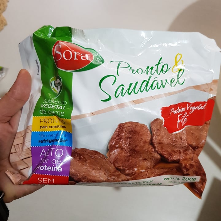 review photo of Sora Proteína vegetal filé- Pronto e saudável shared by @emerotsuka on 28 Apr 2022 - review