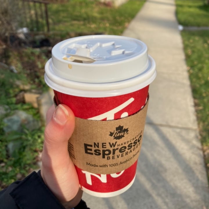 review photo of Tim Hortons almond latte shared by @silviia on 17 Apr 2022 - review
