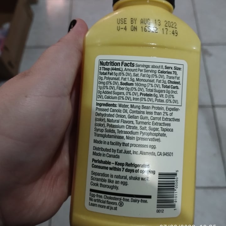 review photo of JUST Egg Plant-Based Scramble shared by @sadnohe on 31 Jul 2022 - review