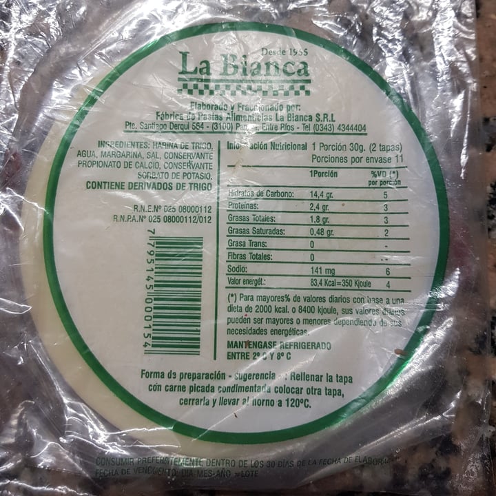 photo of La Bianca Tapas Para empanadas shared by @bauciss on  21 Feb 2021 - review