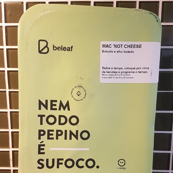 photo of Beleaf Mac Not Cheese shared by @euvivoparacomer on  30 Jul 2021 - review