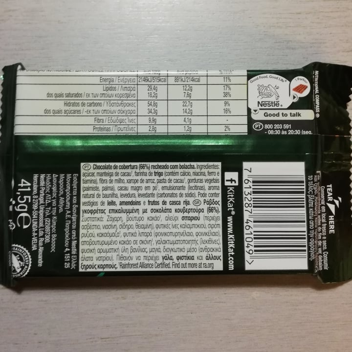 photo of Nestlé Kitkat Vegan shared by @angelik2211 on  20 Jan 2022 - review