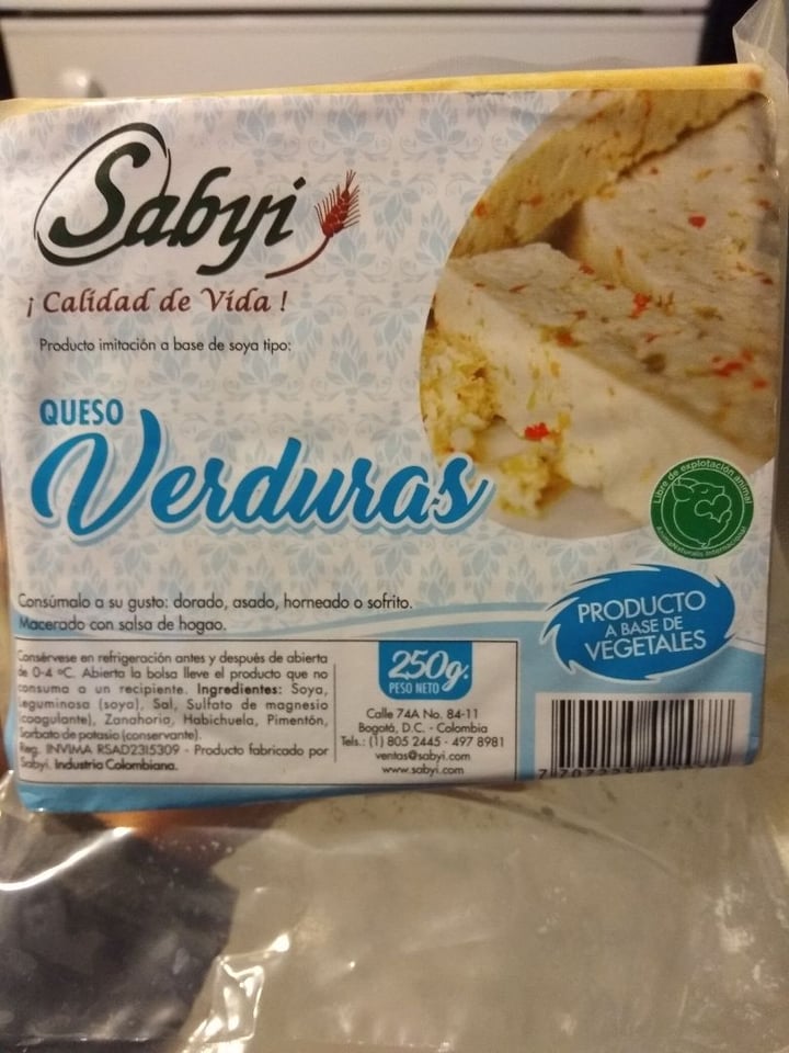 photo of Sabyi Queso Verduras shared by @ndmuse on  05 Oct 2019 - review
