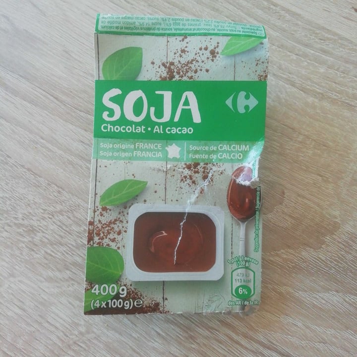 photo of Carrefour Yogur de soja y chocolate shared by @andyberrier on  09 Apr 2020 - review
