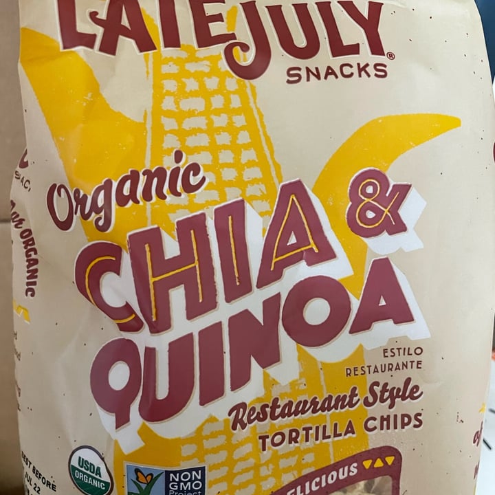 photo of Late July Snacks Chia and Quinoa Tortilla Chips shared by @jillolson on  07 May 2022 - review