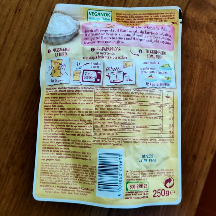 review photo of Riso Scotti Basmati Farro e Quinoa shared by @vegankiyo on 19 May 2022 - review