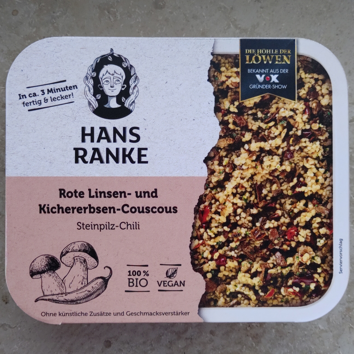 Hans Ranke Rote Linsen- und Kichererbsen-Couscous Steinpilz-Chili ...