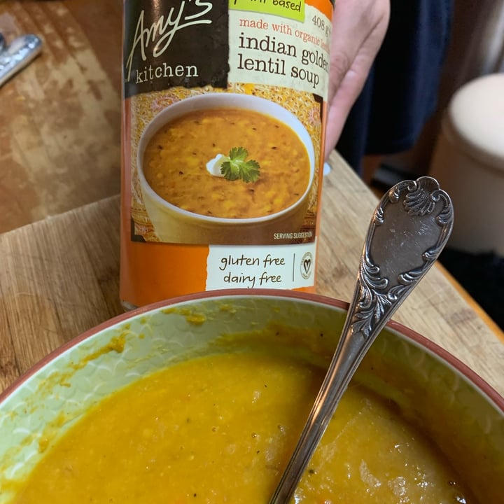 photo of Amy’s Kitchen Indian golden lentil soup shared by @pattyvegan on  14 Mar 2022 - review