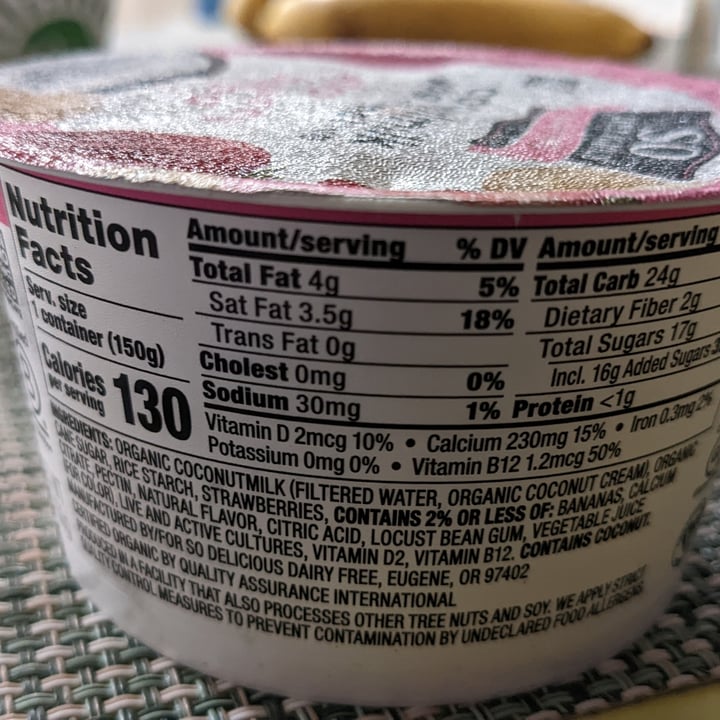 review photo of So Delicious Dairy Free Strawberry Banana Coconut Milk Yogurt Alternative shared by @ireros on 15 Dec 2021 - review