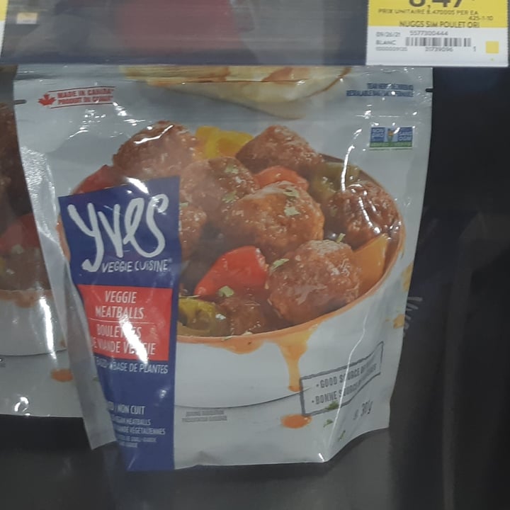 photo of Yves Veggie Cuisine Veggie Meatballs shared by @nicolettacarotenuto on  26 Nov 2021 - review