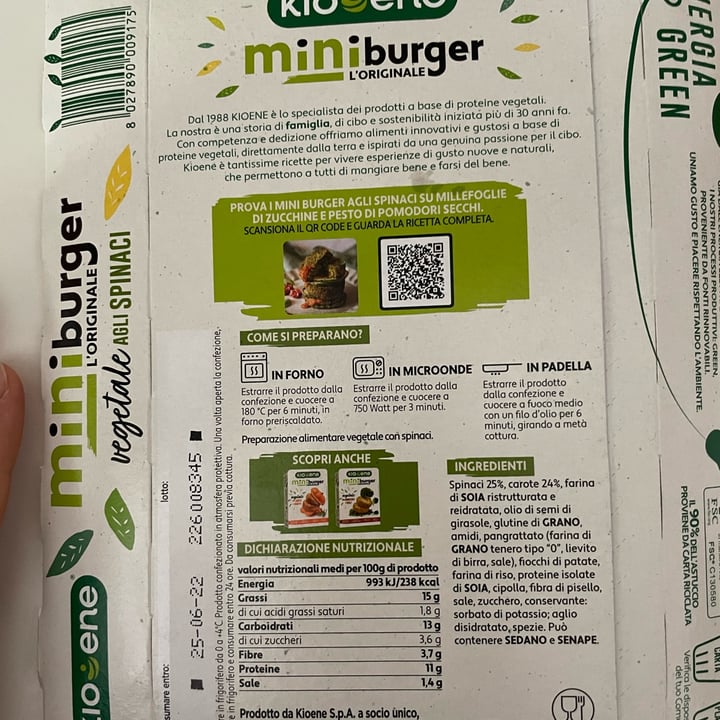 review photo of Kioene Burger agli Spinaci shared by @rossanagolia on 12 Jun 2022 - review