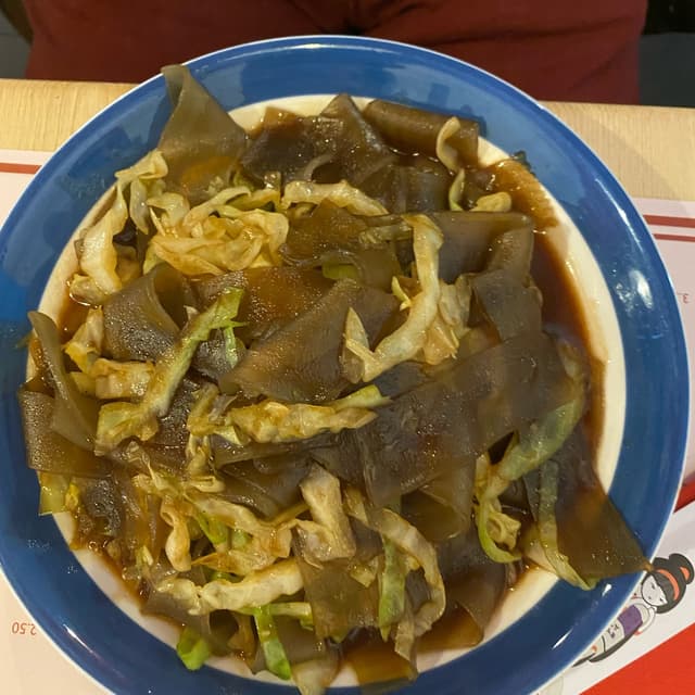 Photo of the dish “taglietelle di soia con verdure saltate”