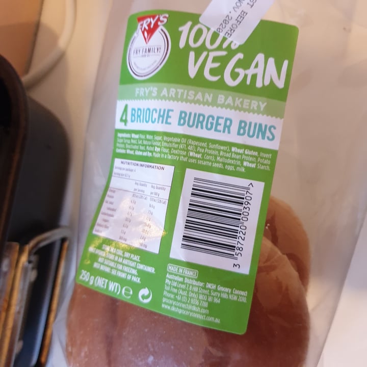photo of Fry's Family Food Fry's Artisan Bakery Brioche Burguer Buns shared by @oskarvin on  25 Oct 2020 - review