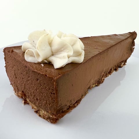 Slice of Rawdacious Desserts Peppermint Chocolate Cheesecake