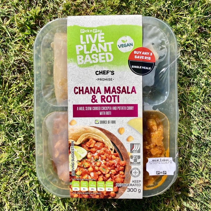 photo of Pick n Pay Chana Masala & Roti shared by @ctveganreviews on  14 Sep 2022 - review