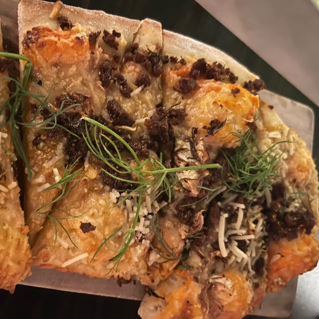 Foto del piatto “Fennel flat bread pizza”