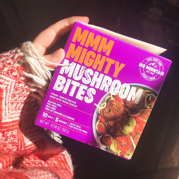 photo of Big Mountain Foods Mighty Mushroom bites shared by @cheerfulchickpea on  20 Feb 2021 - review