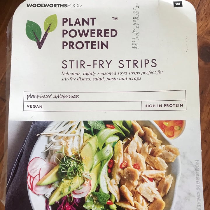 photo of Woolworths Food Plant Powered Protein Stir-Fry Strips shared by @hannahaltmann on  13 Aug 2021 - review