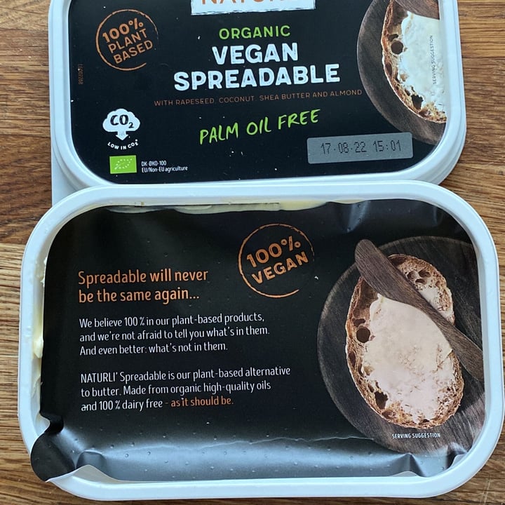 photo of Naturli' Naturli butter shared by @jodievegan4life on  11 May 2022 - review