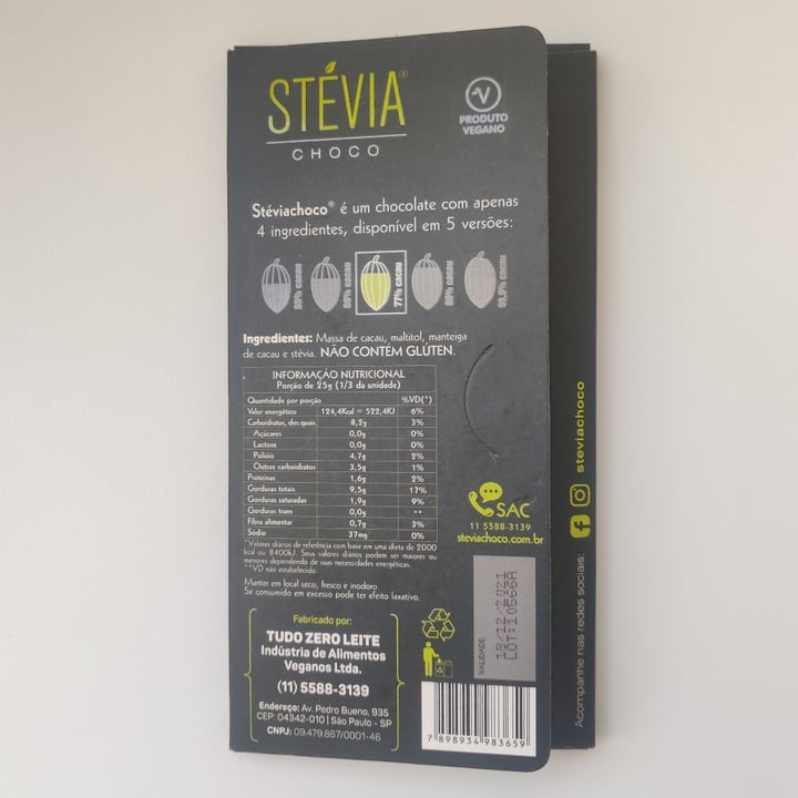 photo of Zeromilk Stévia Choco - 80g shared by @acamilapires on  18 Jul 2021 - review