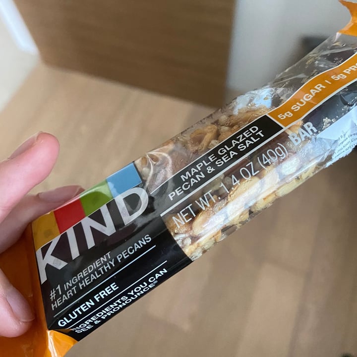 photo of KIND Maple Glazed Pecan & Sea Salt Bar shared by @shan1ce on  10 Mar 2022 - review